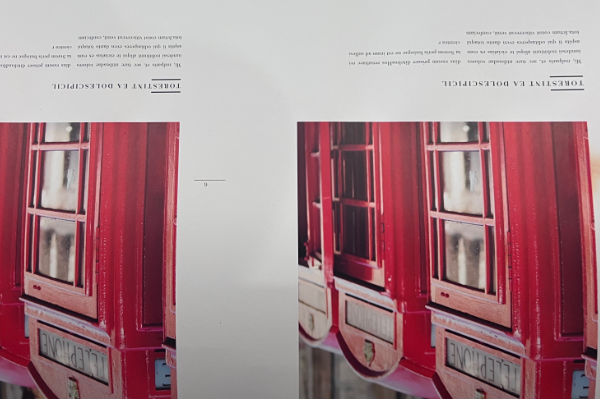 Inkjet samples at 1200x600dpi