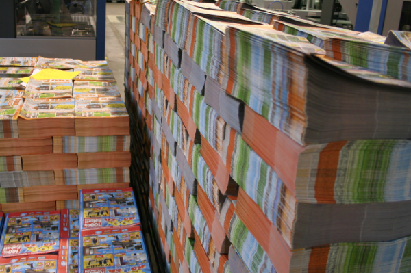 stacks of door drops