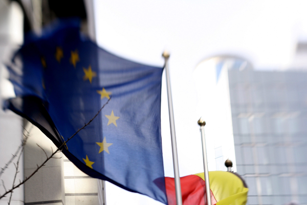 European flag flies